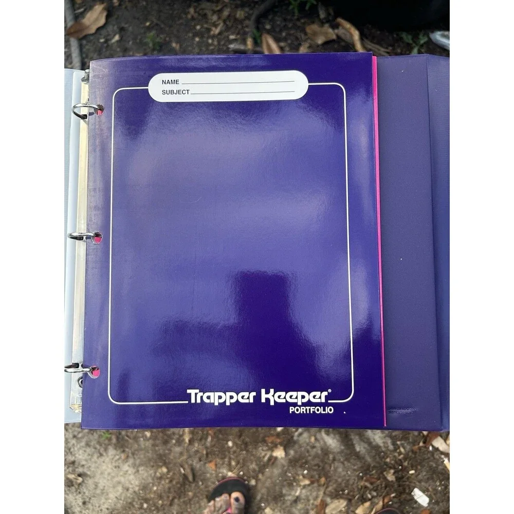 Trapper Keeper Portfolio Multicolor Animal Print Vintage Retro 12x9.25 Binder
